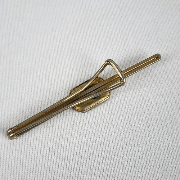 Vintage Initial E Gold Tone Tie Money Clip - Picture 3 of 5